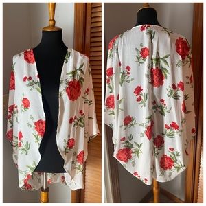 Miss Chevious Floral Open Front Kimono NWOT
